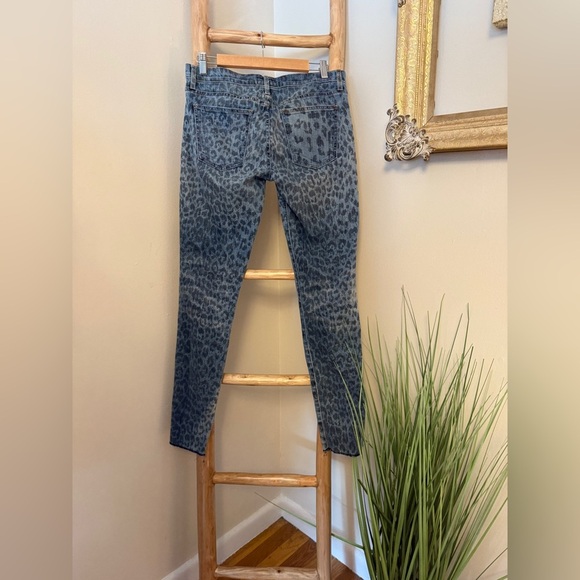 CURRENT ELLIOTT The Rolled Skinny Jeans in Indigo Leopard Size 28 - Picture 4 of 8